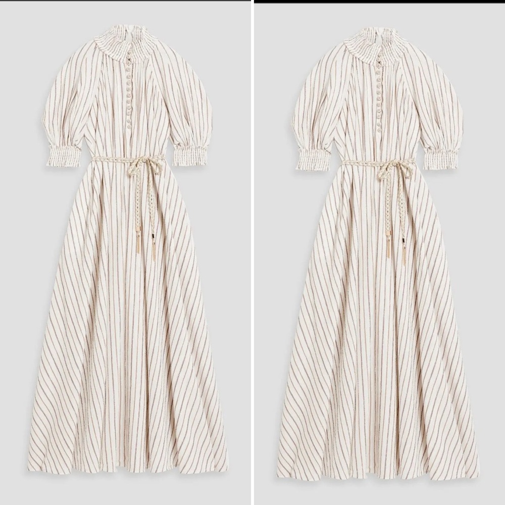 Zimmerman Metallic Striped Cotton-Blend Jacquard Maxi 4 - Picture 3 of 8
